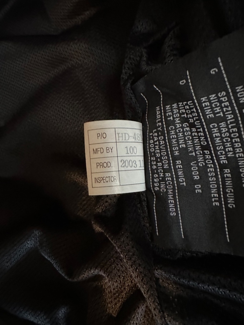 Harley Davidson Black Leather Jacket - Picture 6 of 9